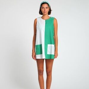 NWT Hammies Green & White Sleeveless Dress